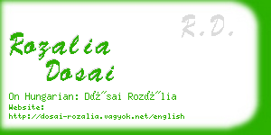 rozalia dosai business card
